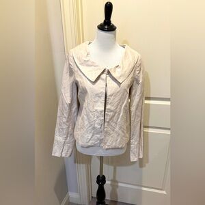 Ann Taylor Pink-Beige Cotton Sateen Jacket